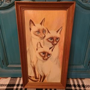 MCM RF HARNETT 3 SIAMESE CATS LITHOGRAPH